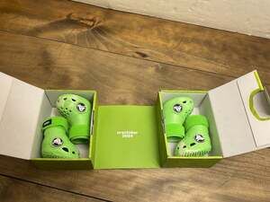 BARK Crocs Limited Edition Dog Booties Green Slime Color with Box Size Medium